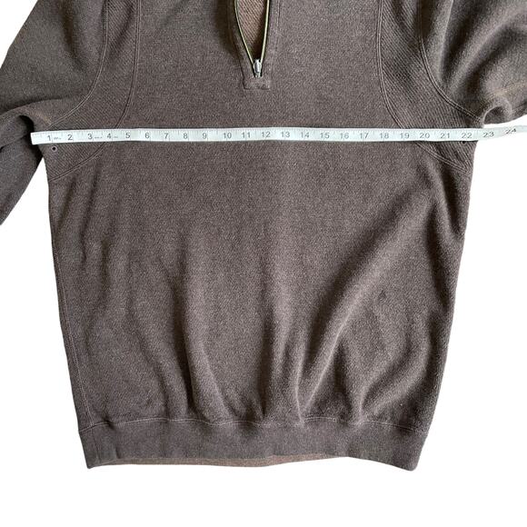 TOMMY BAHAMA Men's 1/4-Zip Long Sleeve Pullover Sweater Cotton Brown Size XL - Picture 7 of 12